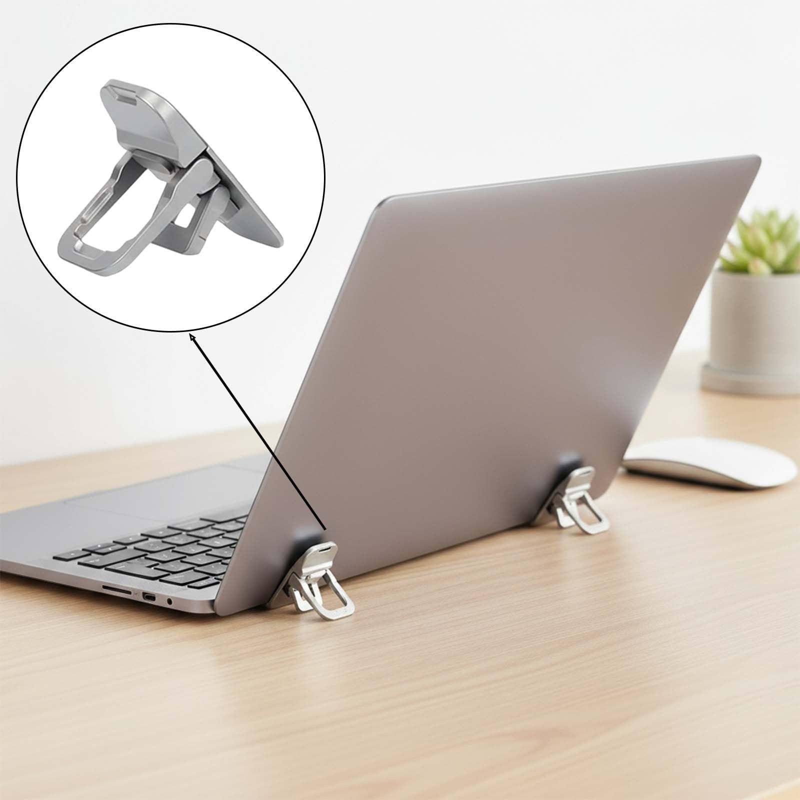 2 PCS White Portable Keyboard Riser Dual Tilt Angle Adjustment Stand Desk
