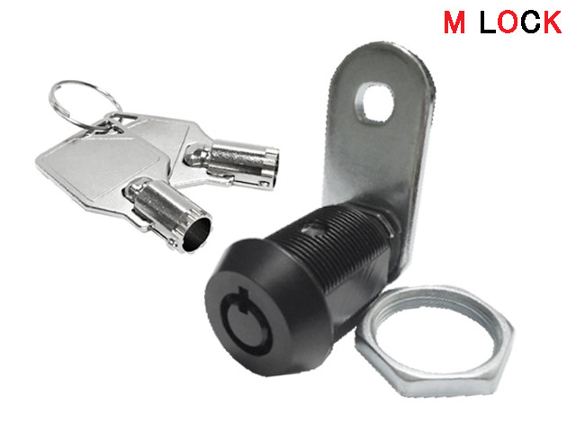 2PCS 7/8" Tubular Cam Lock *BLACK* Toolbox Cabinet Drawer Keyed Alike 2400BM-BK