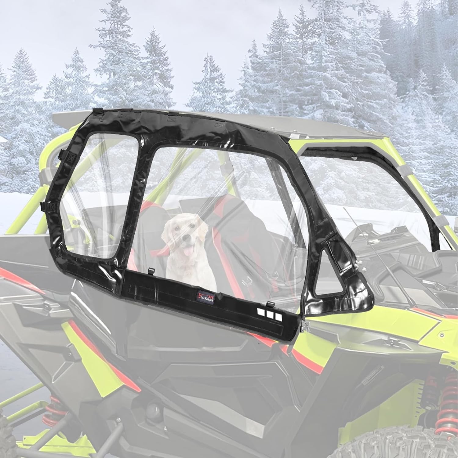 StarknightMT Cab Enclosure For RZR 2014-2023, Upgraded Zipper Black