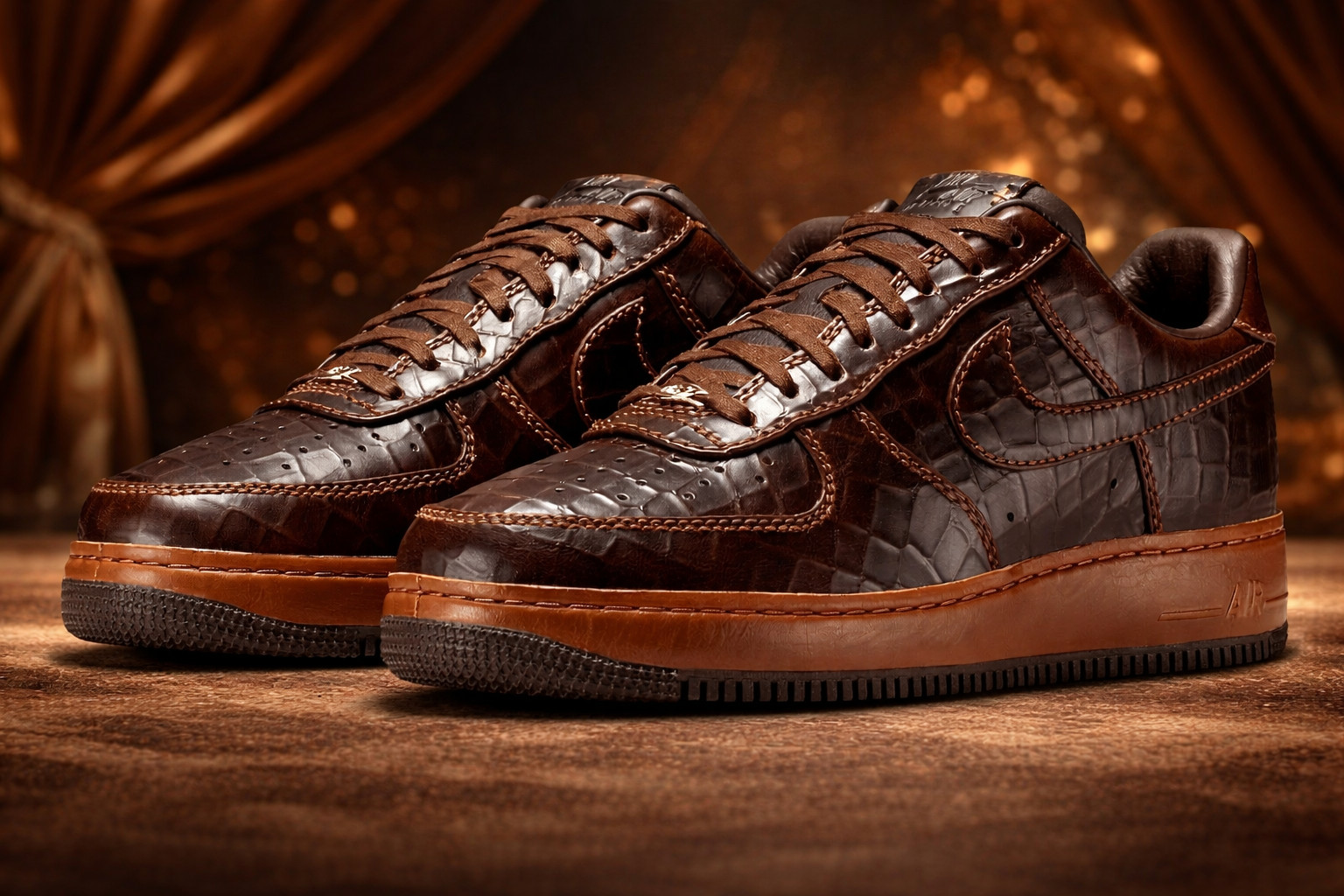 AF1 Low 'Fauna Brown Croc' Croc Leather II7090-222 Men's Size US