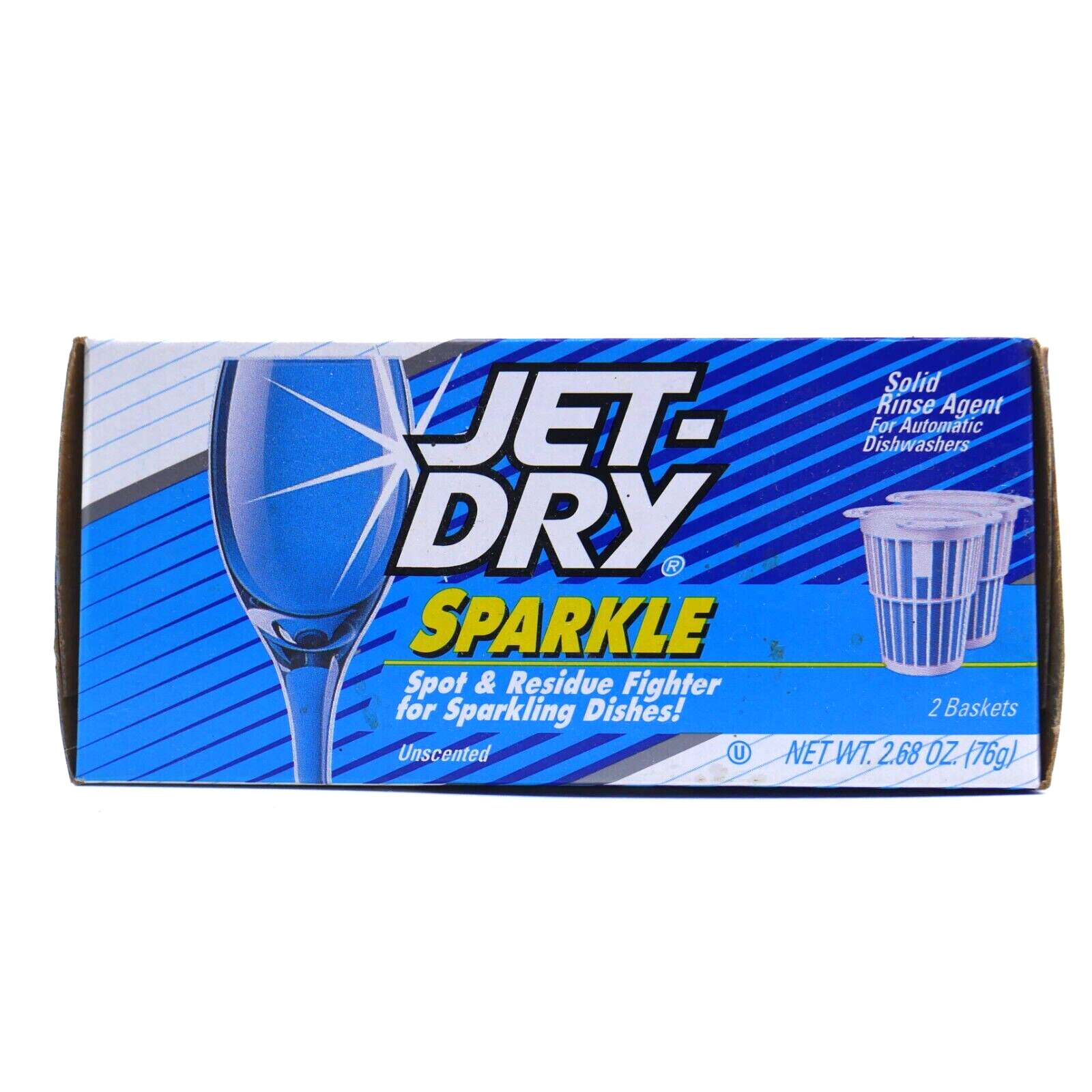 Unscented Jet Dry Sparkle Rinse Agent Aid 1  box of 2 Baskets