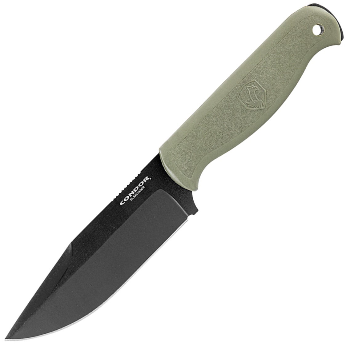 Condor Fighter Army Green 1075 High Carbon Steel Fixed Blade Knife 183149AGHC
