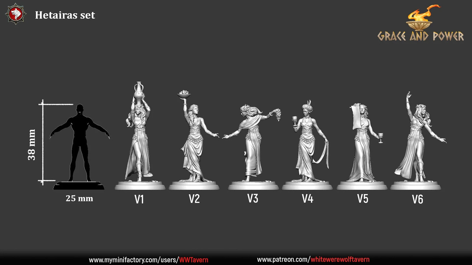 Hetairas Set - Resin Tabletop Miniature