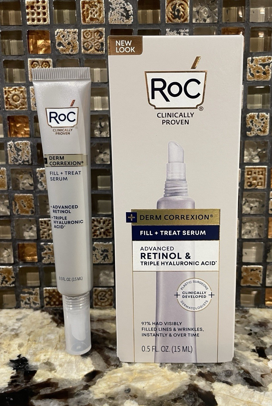 RoC Derm Correxion Fill + Treat Serum Retinol + Hyaluronic Acid 0.5oz / 15ml NIB