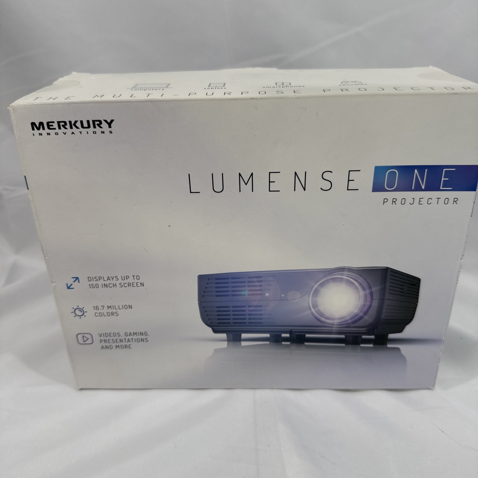 Merkury Innovations Lumense One Projector - MI-PRJ01-101 Open Box 16.7 Mil Color