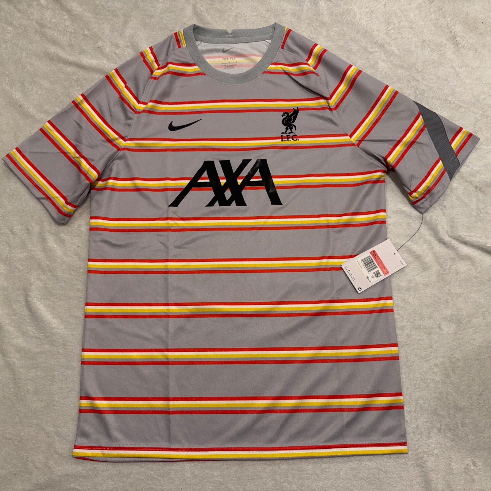 2021-22 Nike Men’s Liverpool Pre Match Raglan Soccer Jersey Large L YNWA
