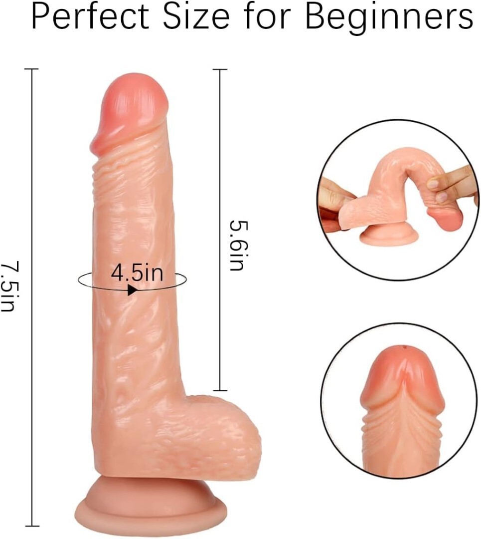Adjustable Realistic 7.5 inch S.trap-on Silicone Harness strong suction-cup