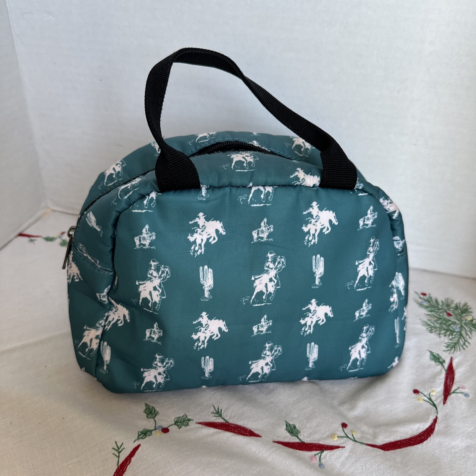 EQUESTRIAN Green INSULATED COOL BAG LUNCH PICNIC BAG Western Or English Style￼