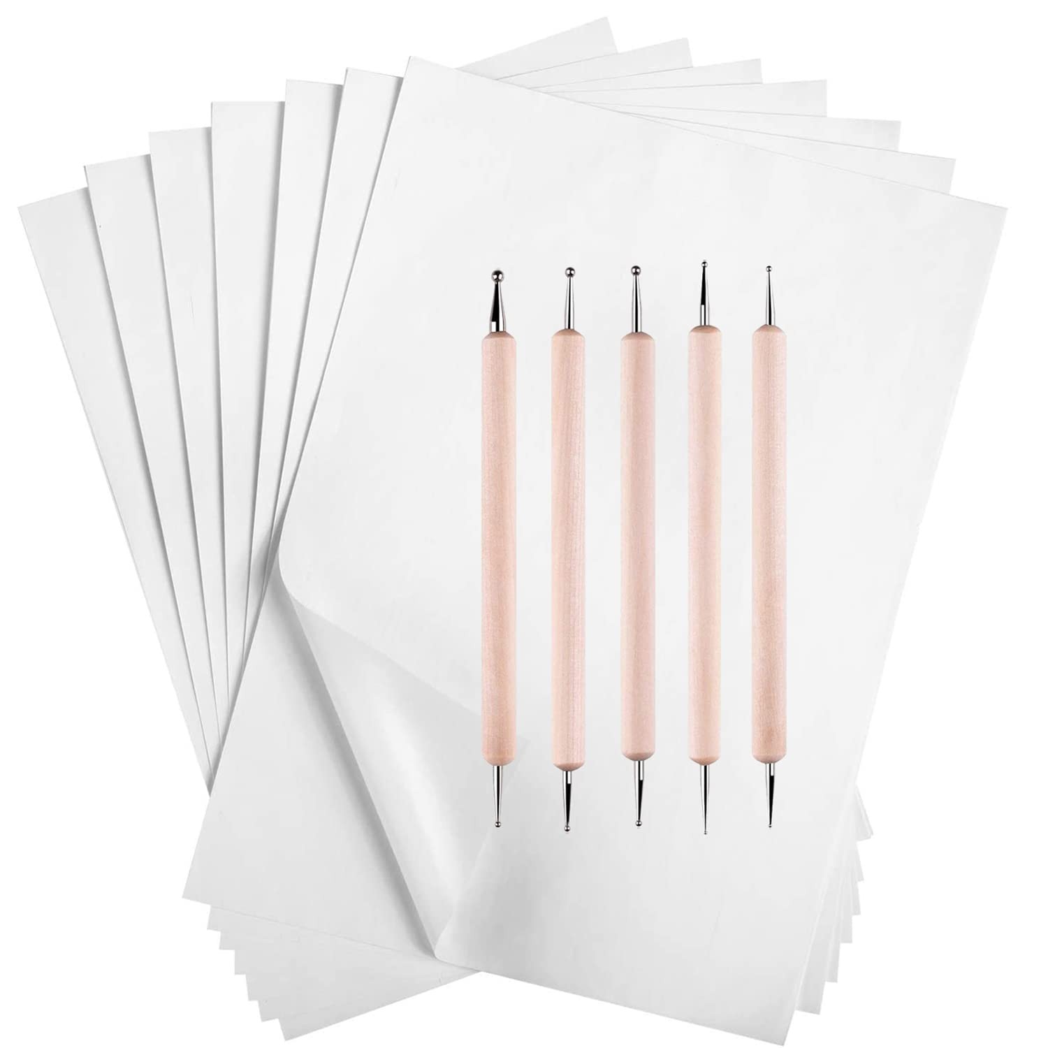 50 Sheets Carbon Paper Graphite Paper White Carbon Transfer (8.5 X 11.5 Inch) Tr