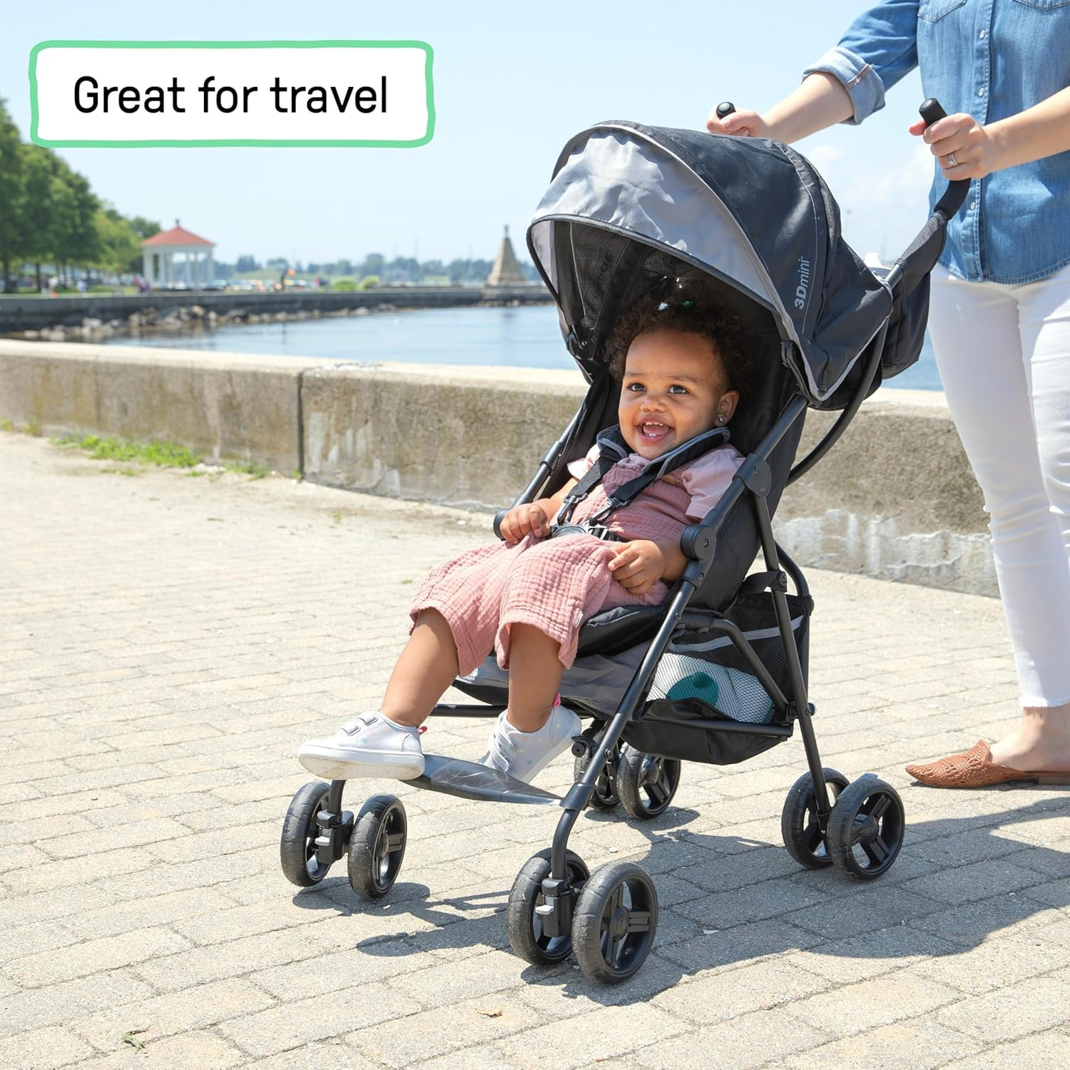 Lightweight 3D Mini Stroller - Compact Fold, Multi-Position Recline & Canopy