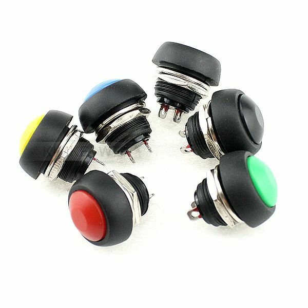 Momentary Drucktaster Taster Zurücksetzen Pushbutton Waterproof Schalter 12mm
