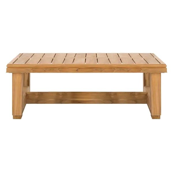 Safavieh Couture Outdoor Montford Teak Commercial Grade Coffee Table