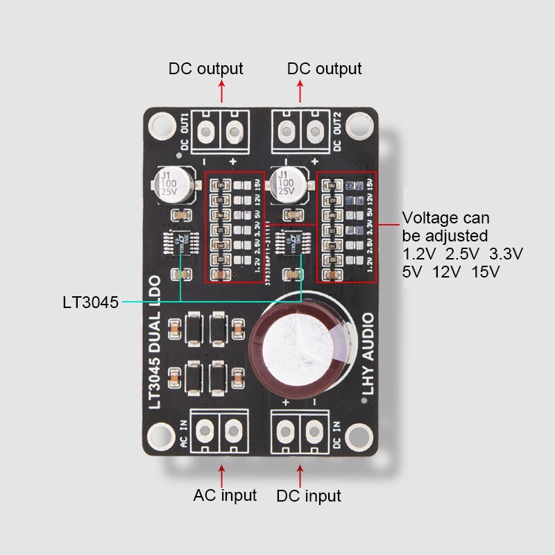 LT3045 Dual-channel Positive Voltage DC Stabilized Power Supply Linear Power