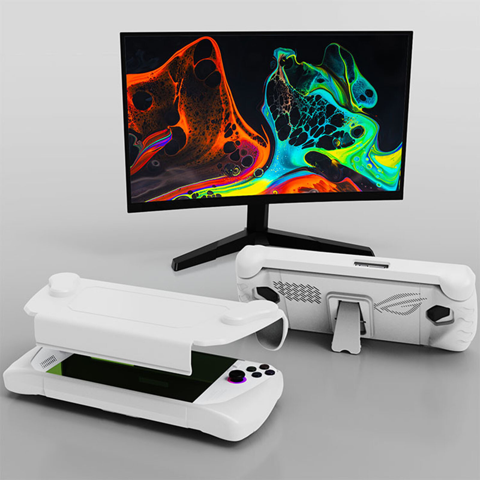 Protective Case with Detachable Front Shell and Kickstand for ROG Ally