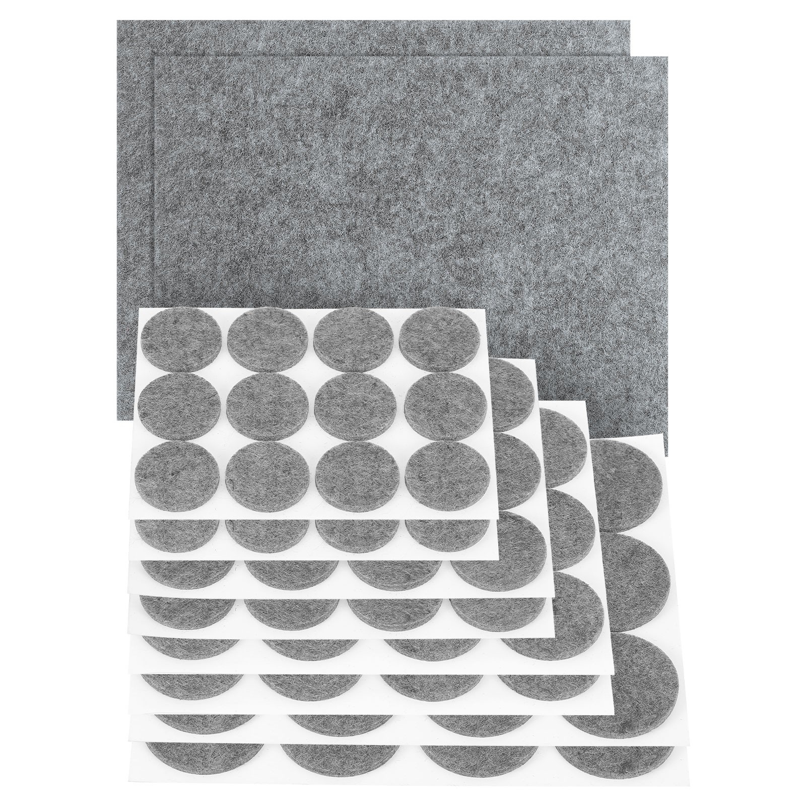 98Pcs Felt Furniture Pads, Round Furniture Feet Floor Protectors, Gray