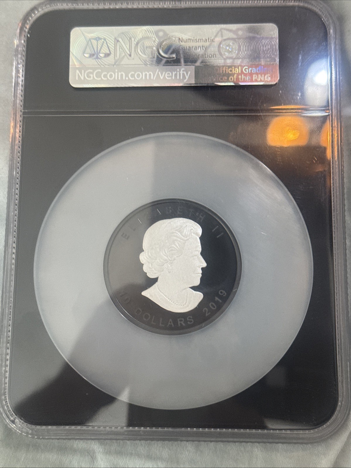 2019 Canada $10 Silver Maple Leaf Rhodium Plated PF70