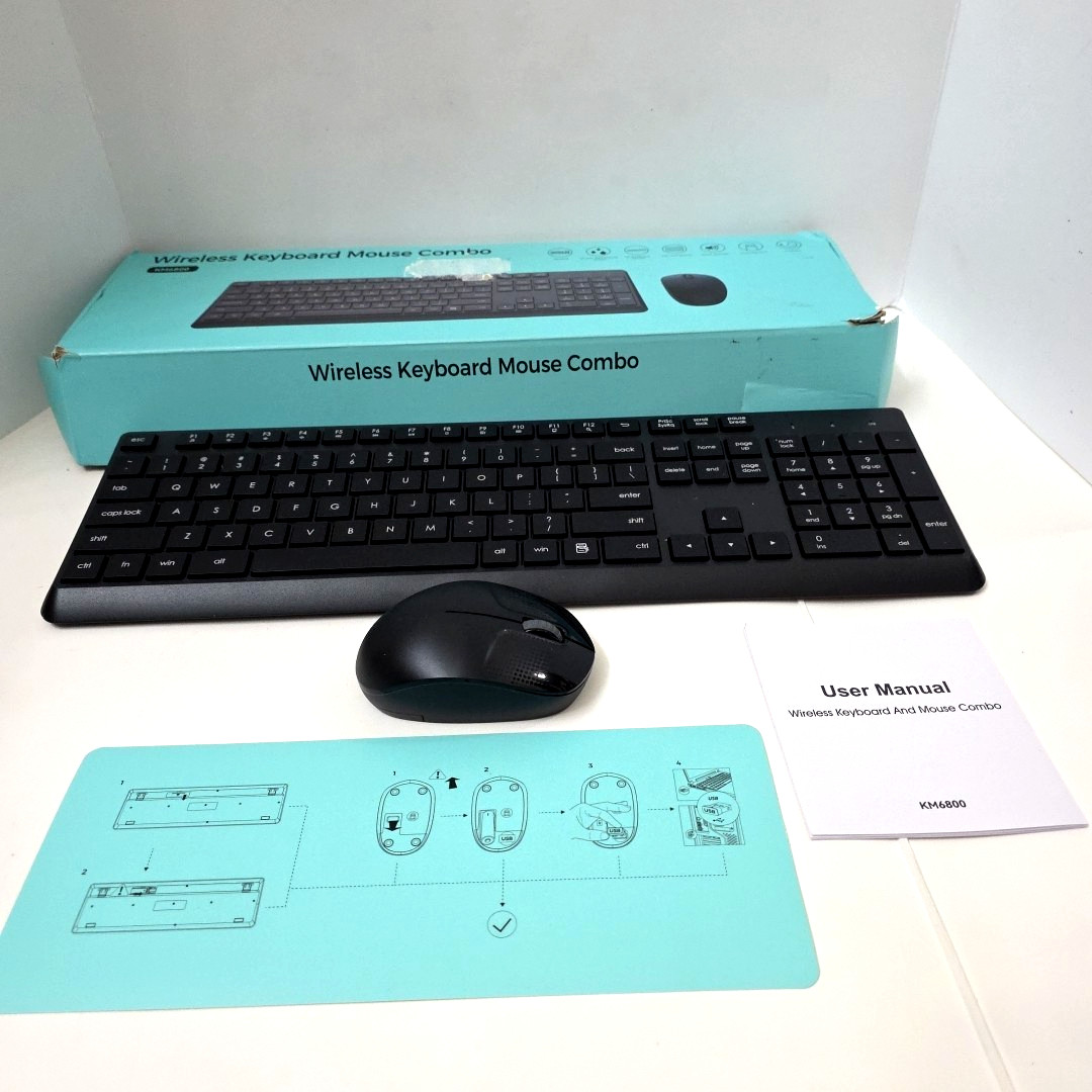 KM6800 Wireless Keyboard & Mouse Combo - Black - Never Used Open Box