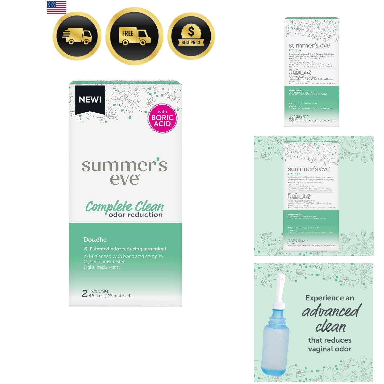 Douche, Complete Clean, Vaginal Douche for Women to Help Reduce Vaginal Odor,...