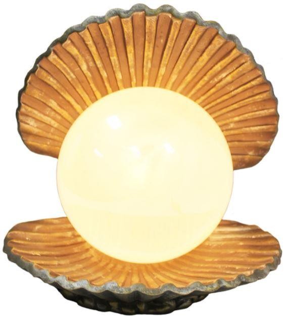 Clam Shell Pearl Night Light Warm LED Glow Decorative Accent Table Lamp
