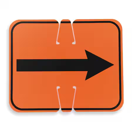 Zoro Select 03-550-2Wa Traffic Cone Sign, 10 1/2 In H, 12 3/4 In W, 03-550-2Wa,
