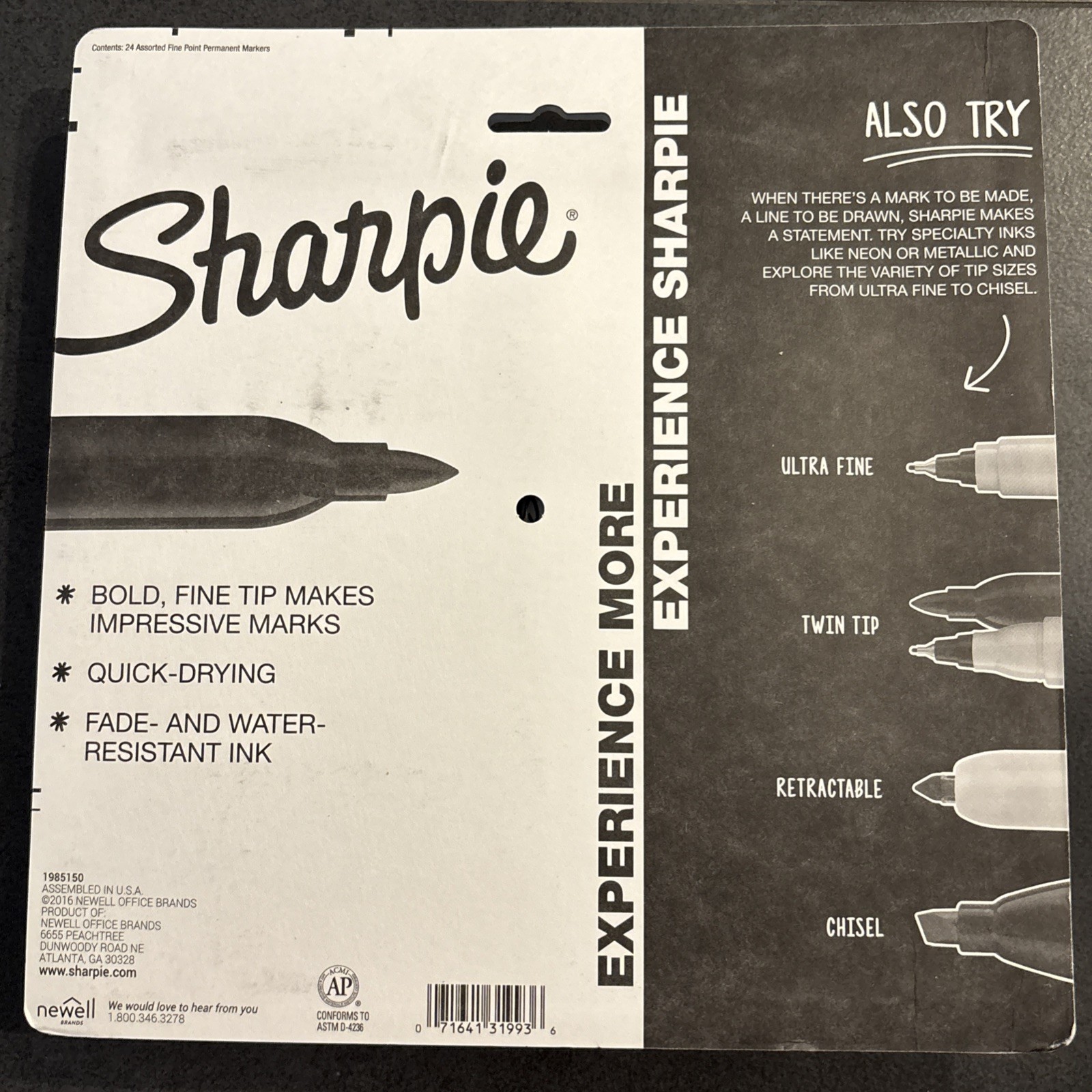 Sharpie Electro Pop Permanent Markers - Assorted Colors, 24 Count