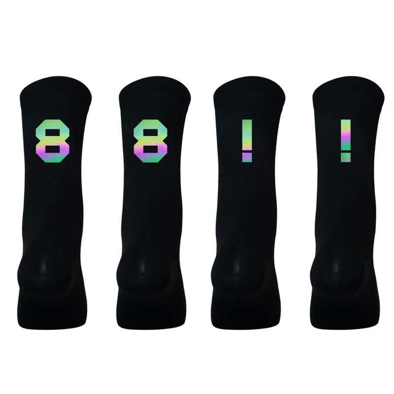 2 Pairs Reflective Road Cycling Riding Bicycle Bike XC MTB BMX Sport Ankle Socks