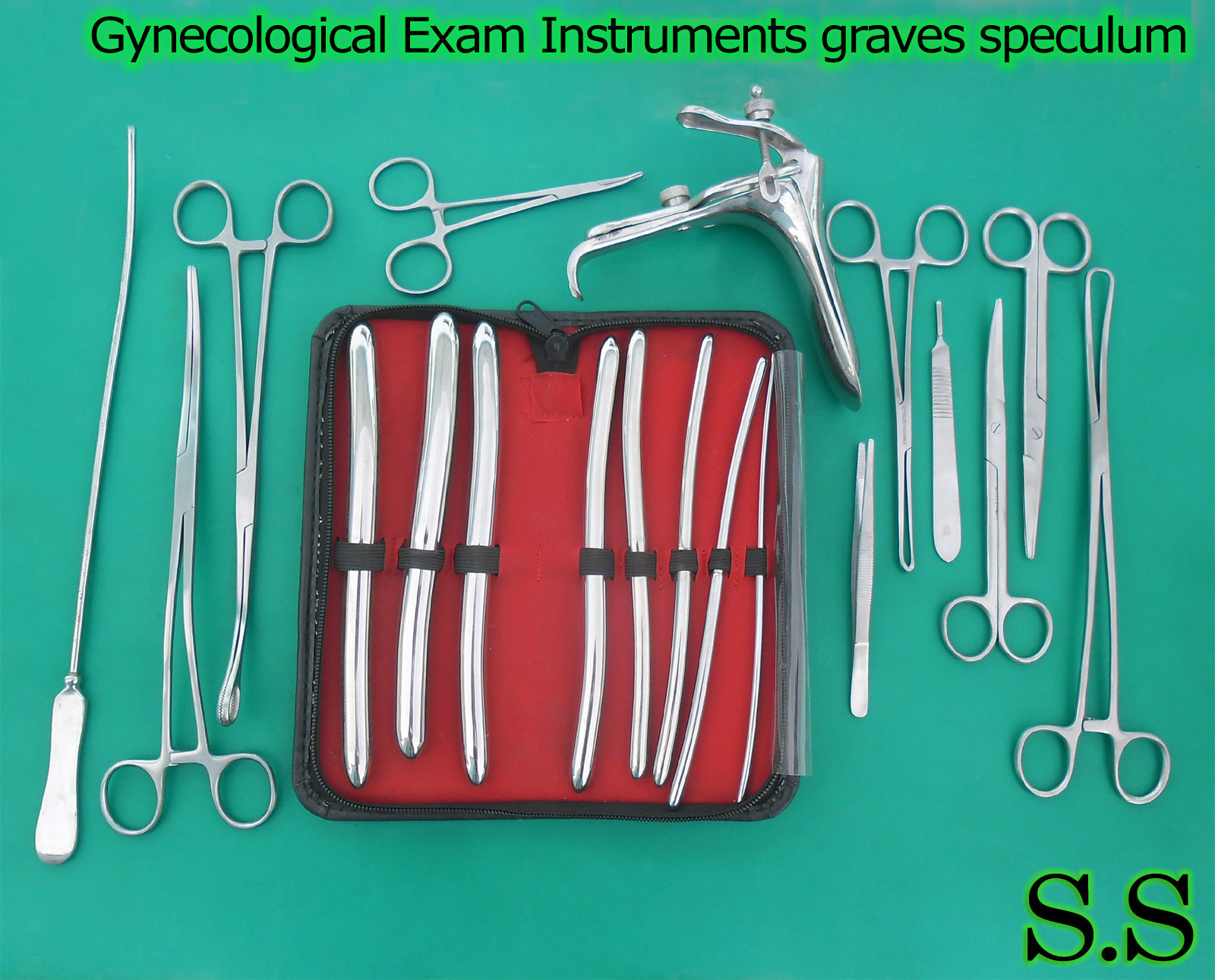 49 Pcs Gynecological Exam Instrument graves speculum forcep Dilator Sound DS-905