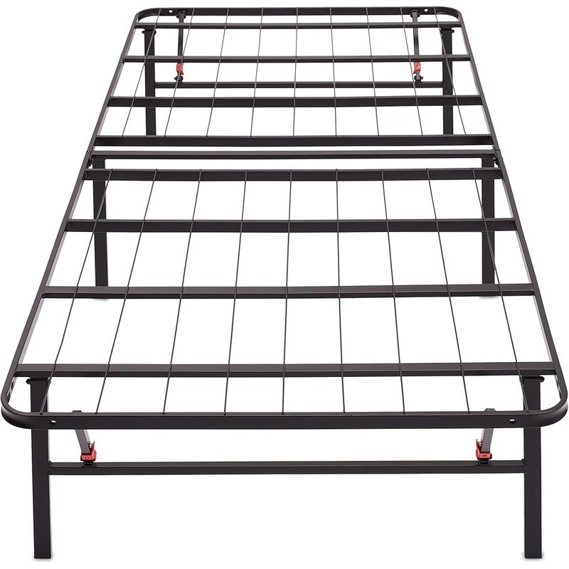 Sturdy Twin Bed Frame Metal Platform No Box Spring Needed Foldable Storage New