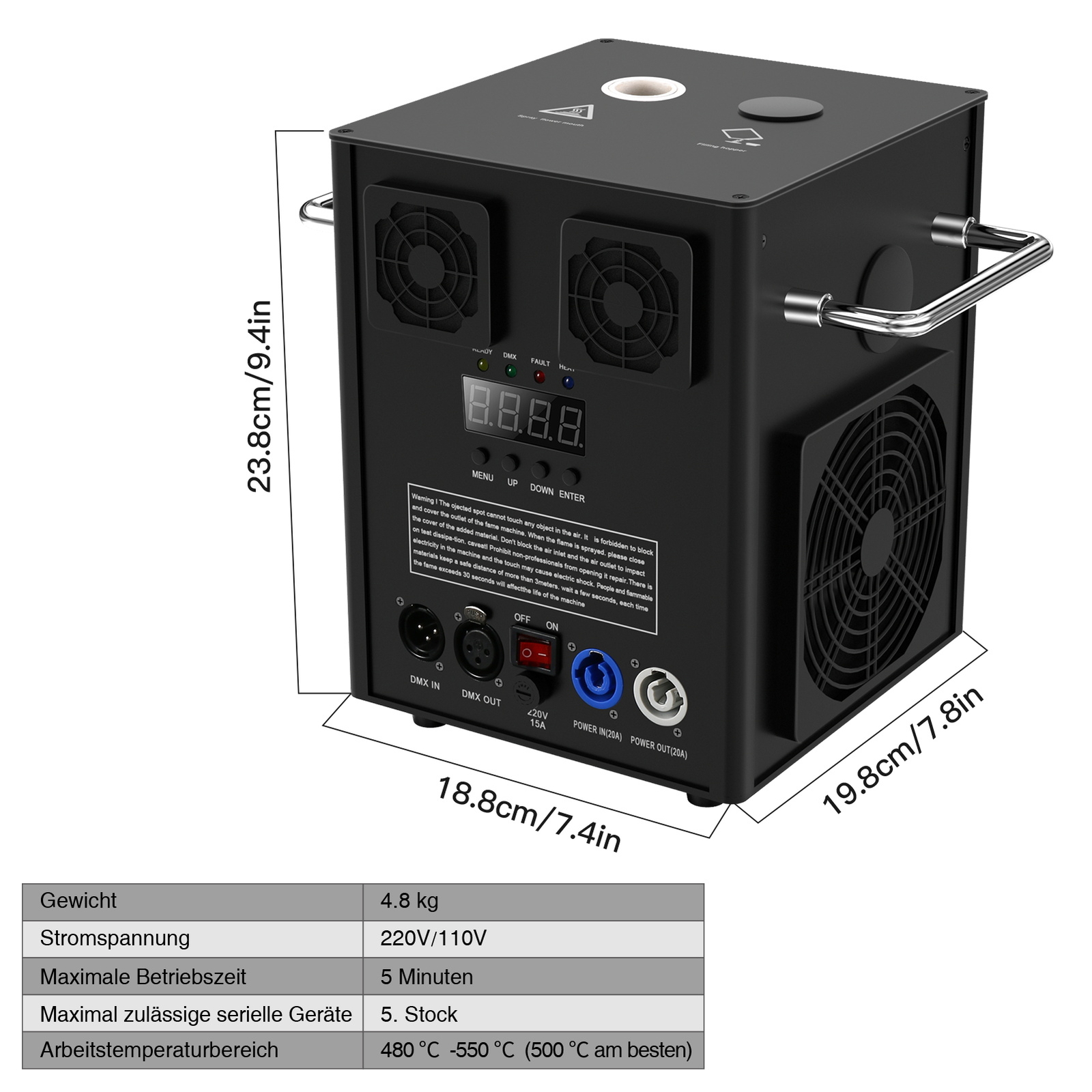 2PCS 700W DMX Cold Spark Machine Firework Machine Wedding &Flight Case
