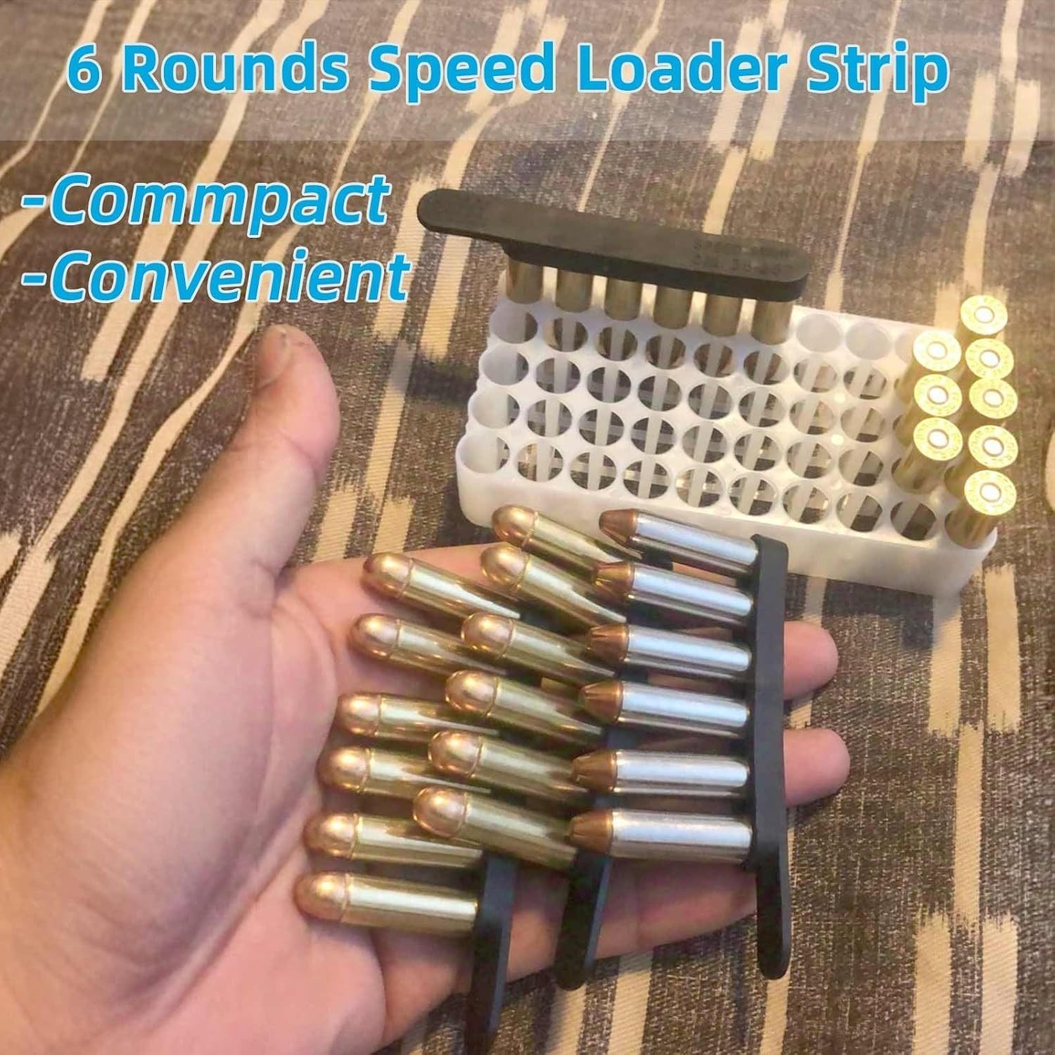 6 Pack Silicone Speed Loaders for .38/.357 - Fast Reloading Strips