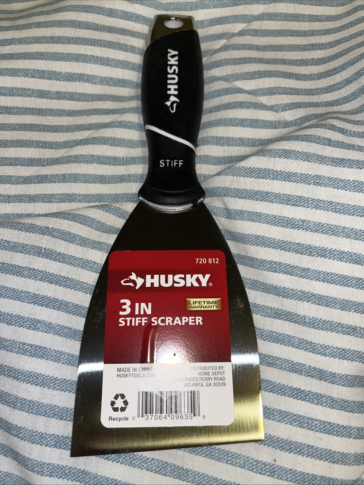 HUSKEY 3” Stiff Scraper Stainless Steel Blade HEAVY DUTY -K