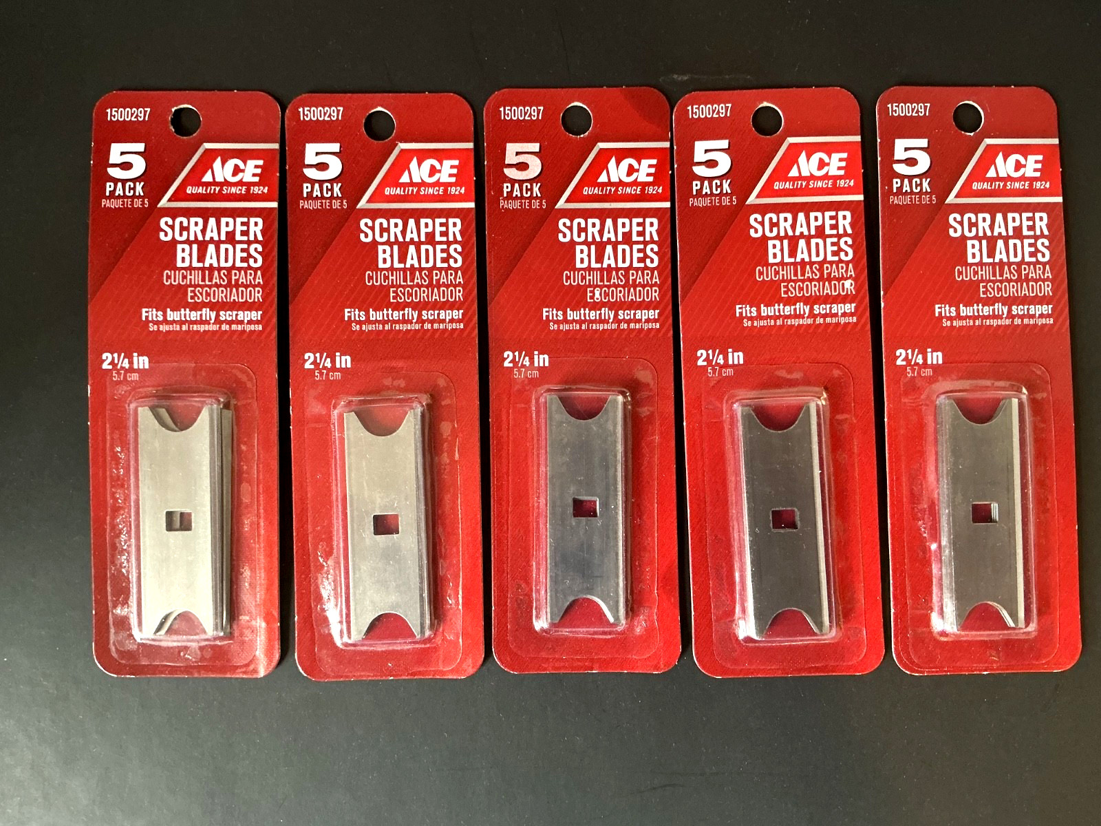 Scraper Blades 2 1/4 in  25 blades ACE 1500297 Fits Butterfly Scraper Only