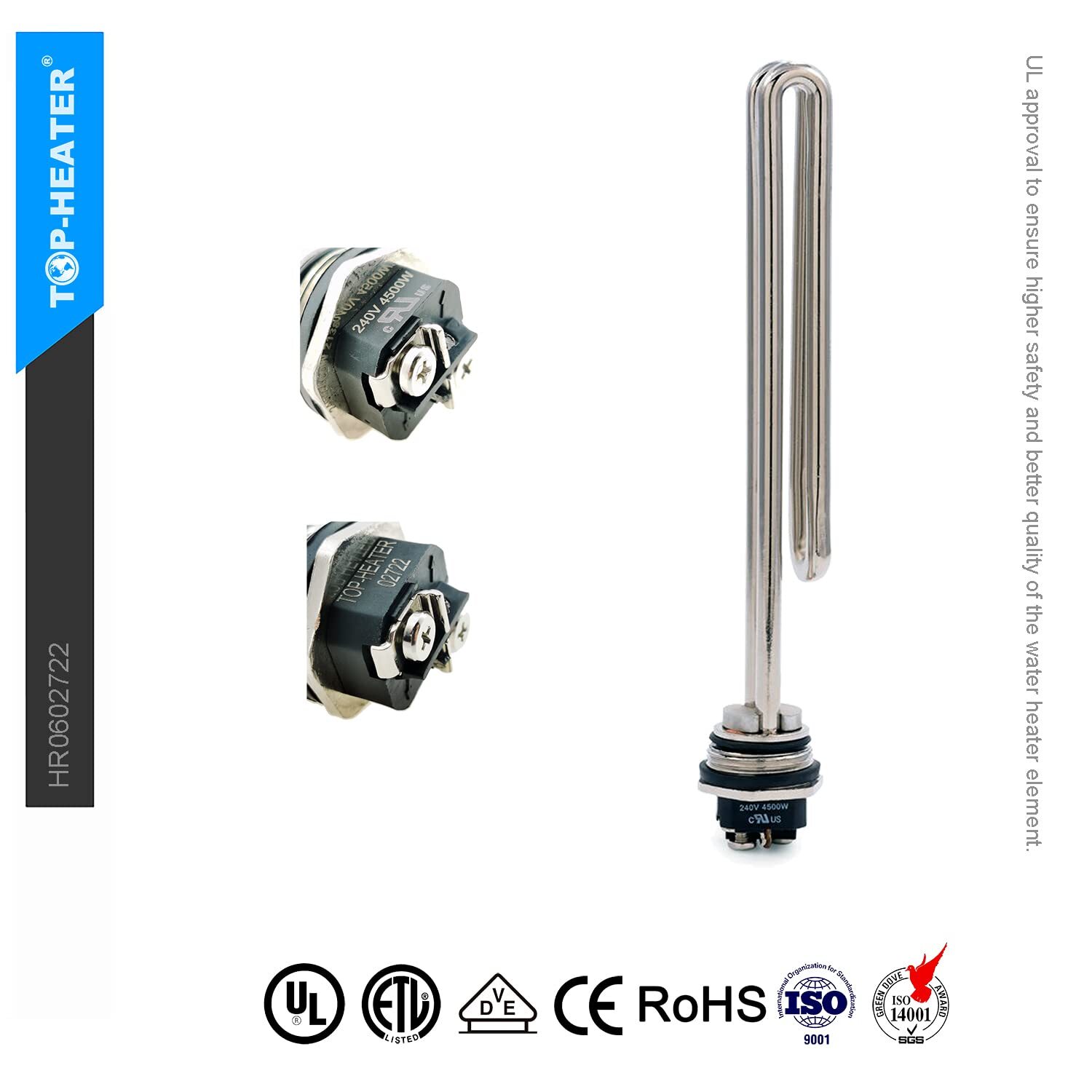 Water Heater Element Replacement 4500W 240VScrew-in Foldback Element 02722 by...