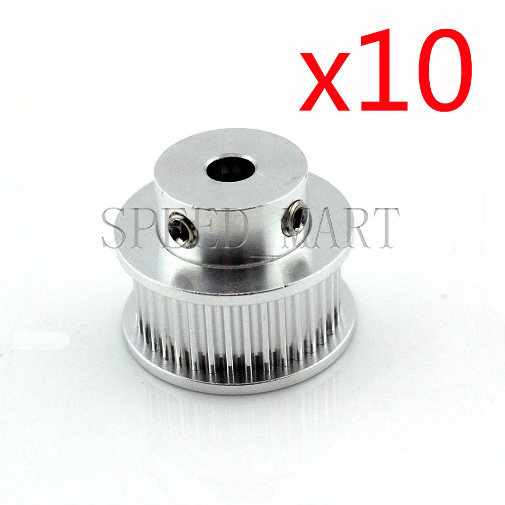 10 PCS GT2 Aluminum Timing Belt Pulleys 36T 10mm Width 5mm Bore for 3D Printer