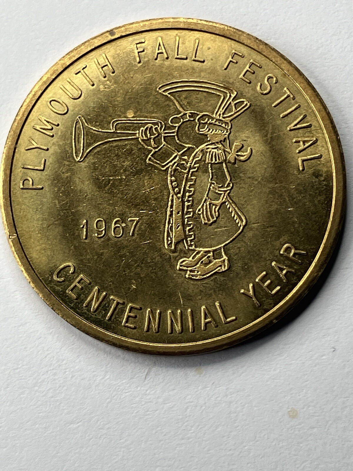 1967 Plymouth Fall Festival Centennial Coin Medal Token Nat Bank Of Detroit #tl1
