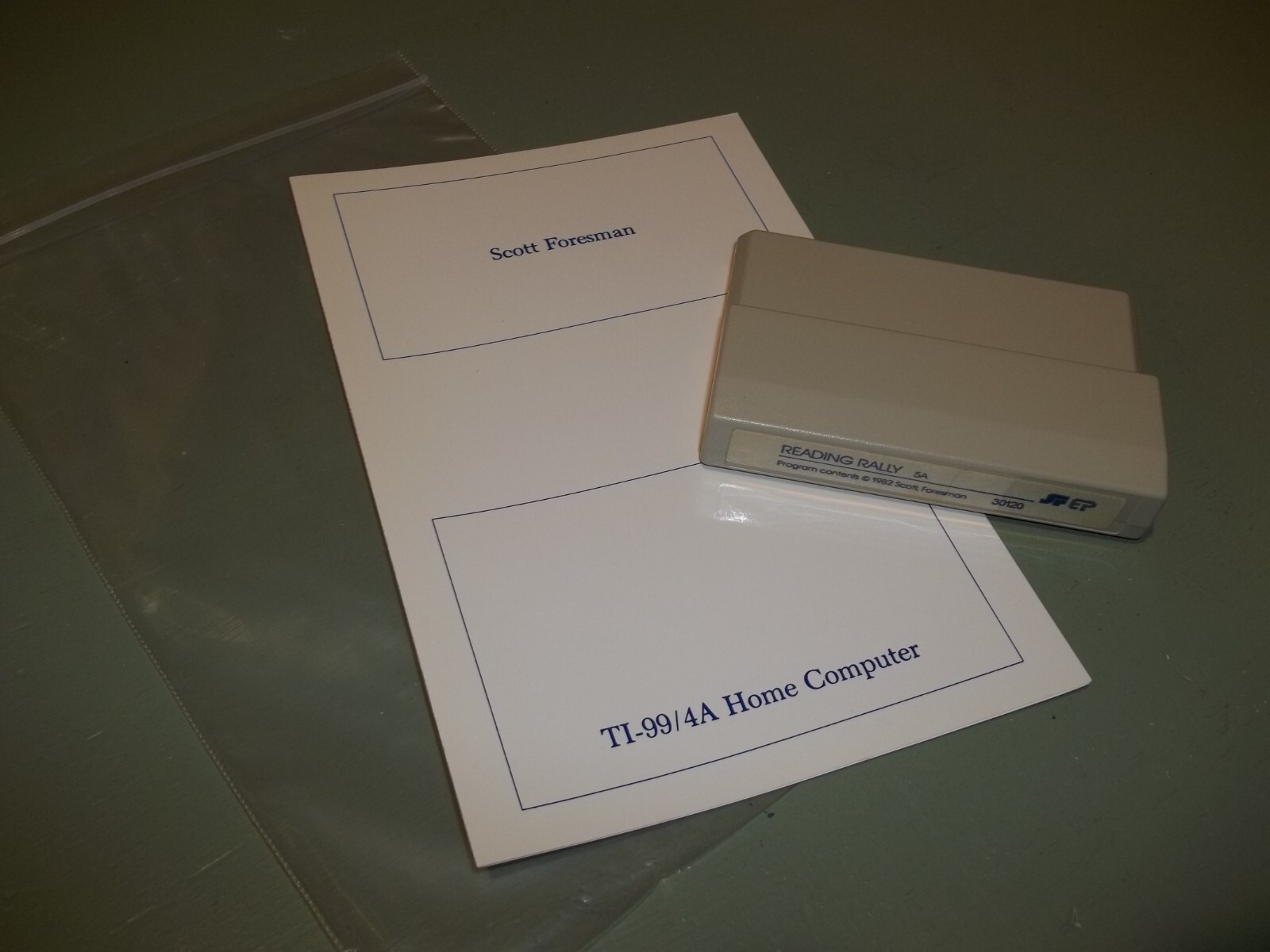 New TI-99/4A TI99 Scott Foresman READING RALLY Ed Module Cartridge & Manual SF
