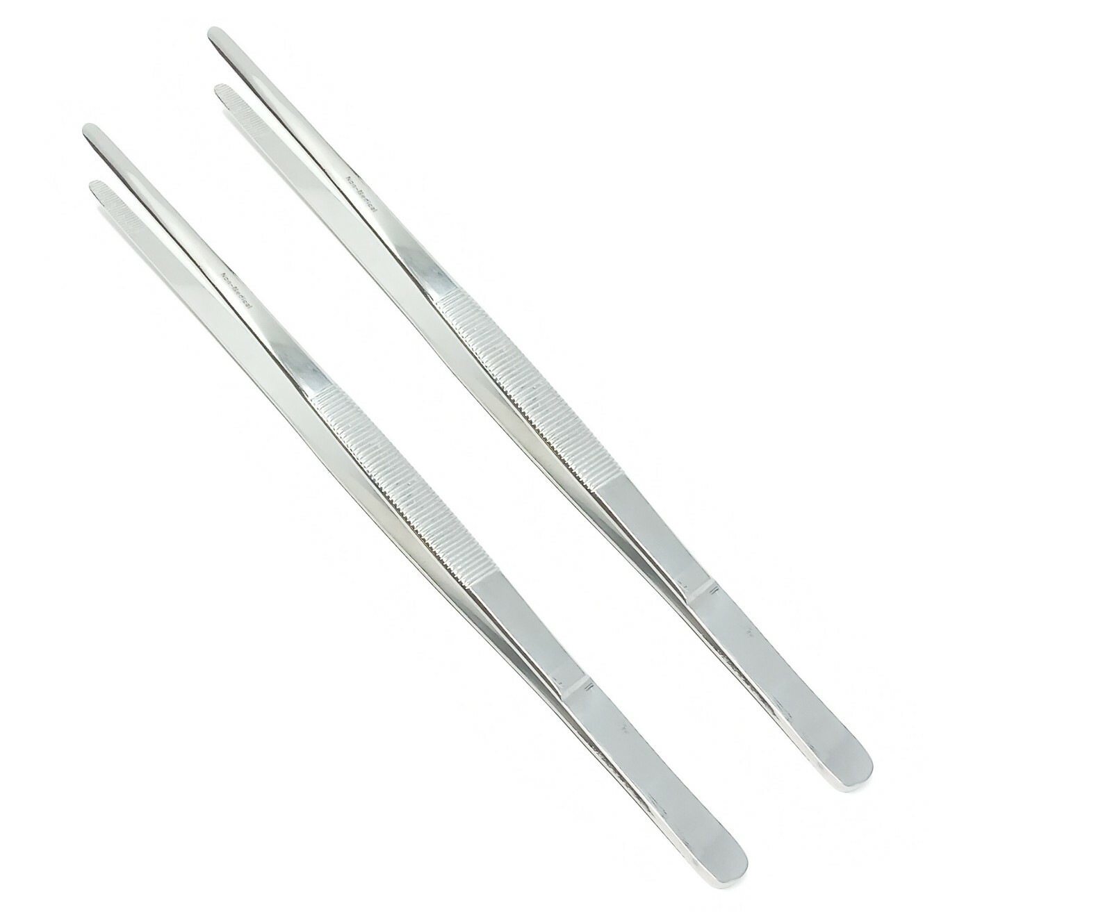 2 Thumb Dressing Forceps 12" Serrated Tweezer Surgical Instrument SS