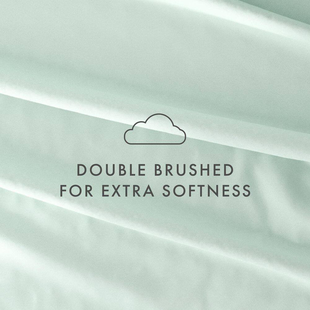 Luxury Ultra Soft 6 Piece Solid Mint Microfiber King Sheet Set Free Shipping New