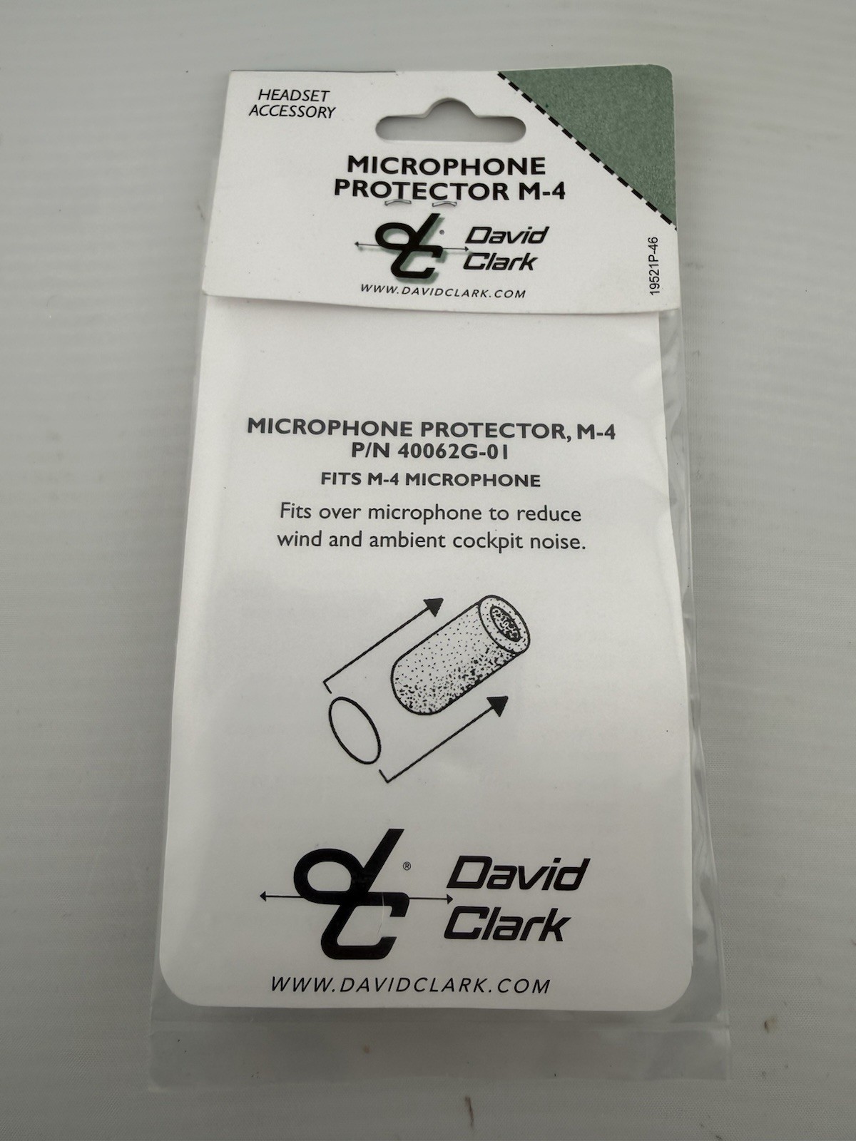Original David Clark Mic Muff / Microphone Protector M-4 p/n 40062G-01