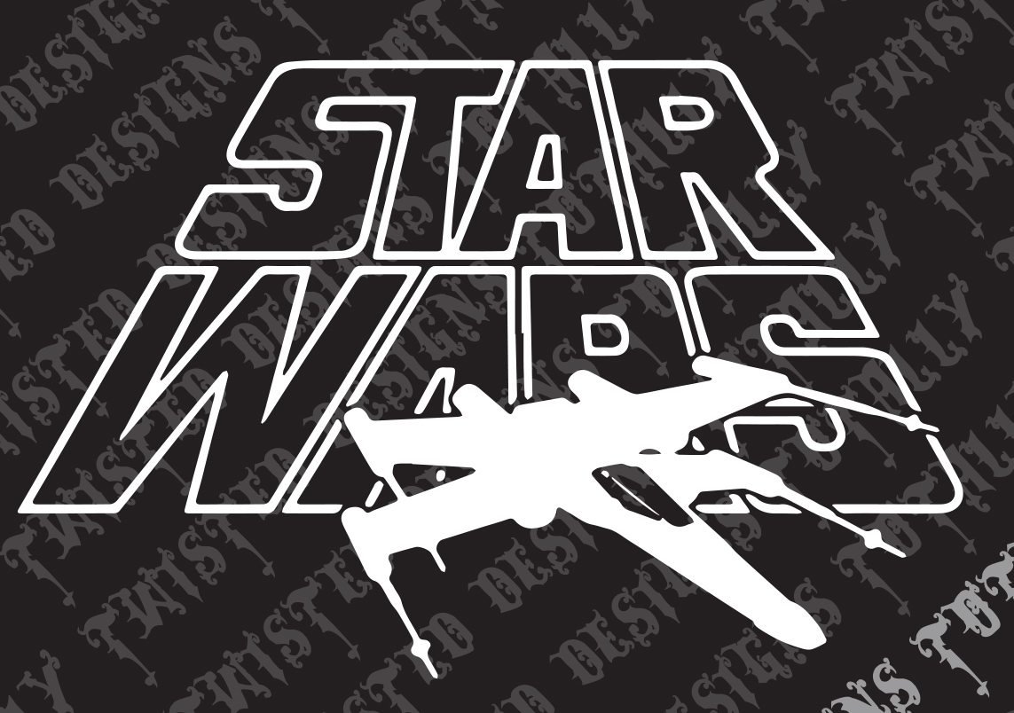 Star Wars X wing car truck vinyl decal sticker cool jedi luke empire yoda