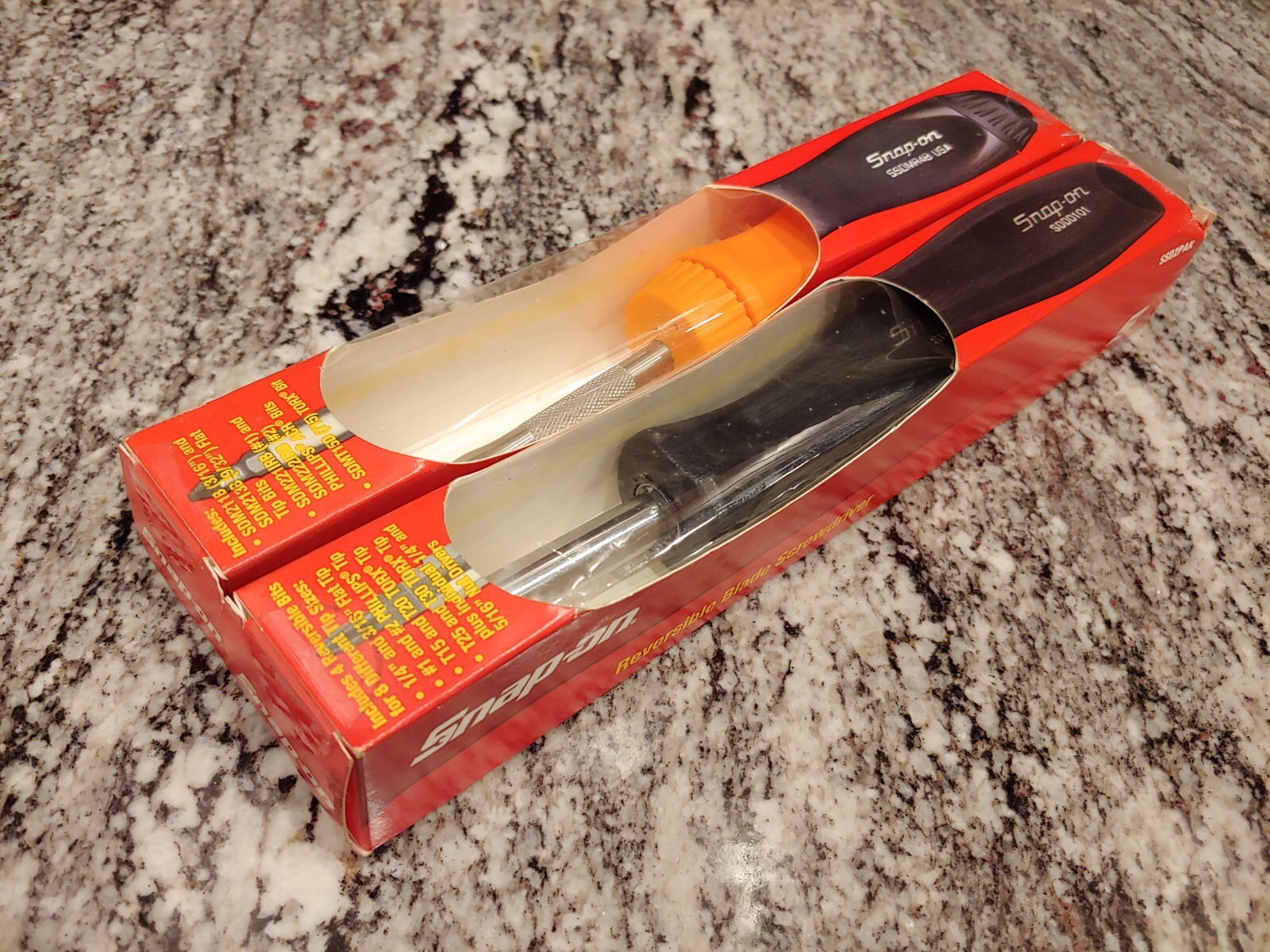 Snapon Tools Ratcheting Screwdriver & Bit Driver Set - NOS VINTAGE