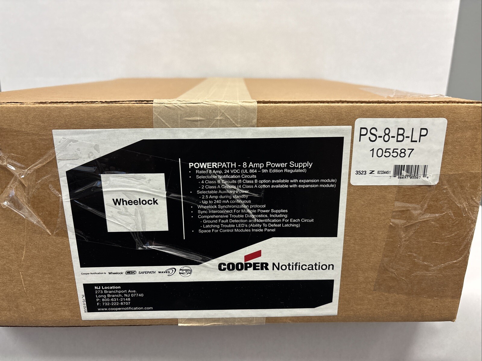 Wheelock PS-8-LP-BLACK. Same Day Shipping (SEALED)