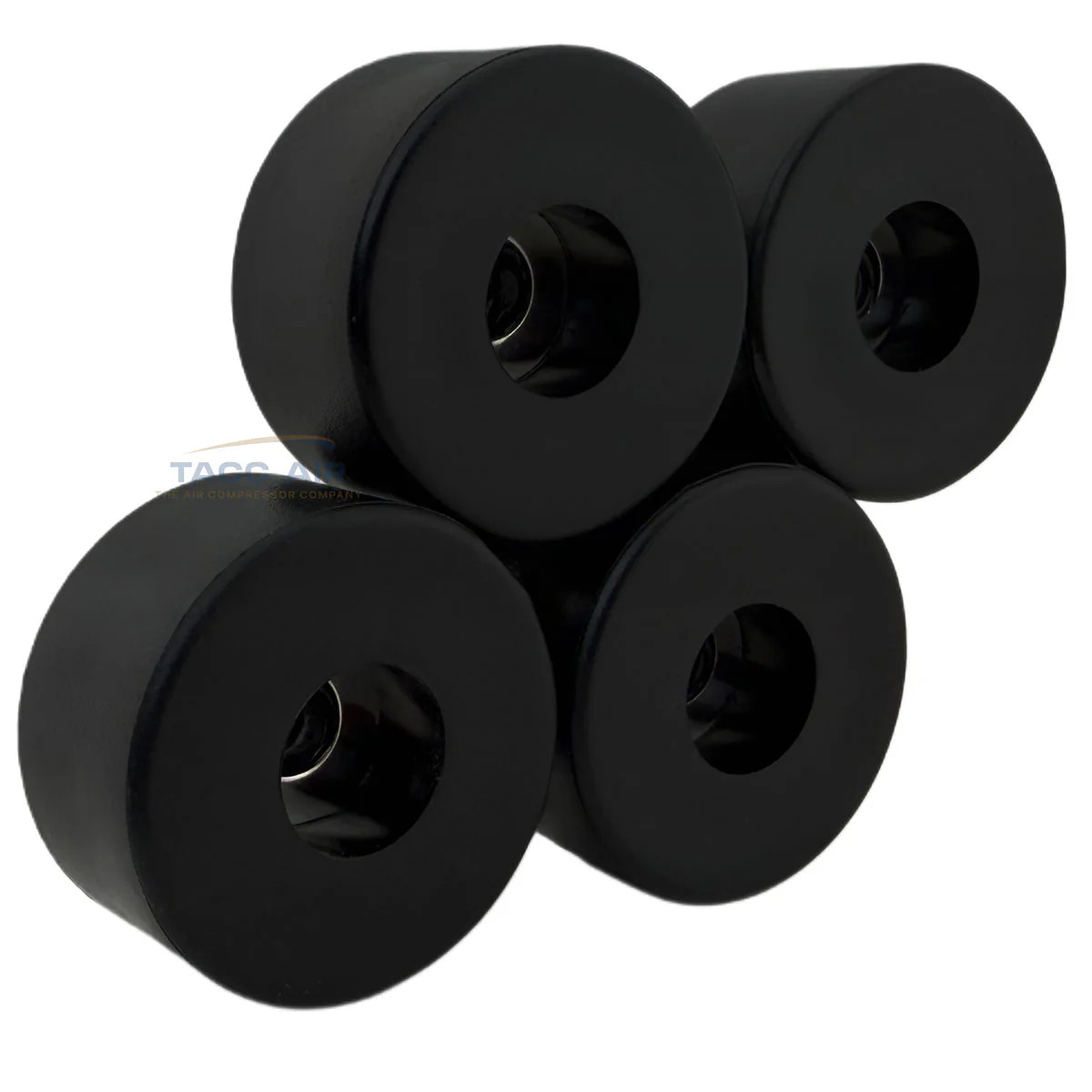 4 PC Pack 1.5" x 3/4" Round Air Compressor Rubber Feet / Foot Vibration Pad Set