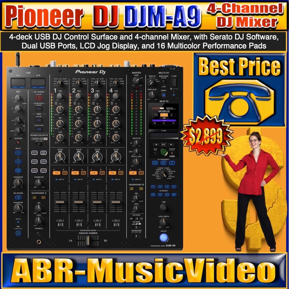 Pioneer DJ DJM-A9 4-channel DJ Mixer/ 1 Year Manufacture Warranty