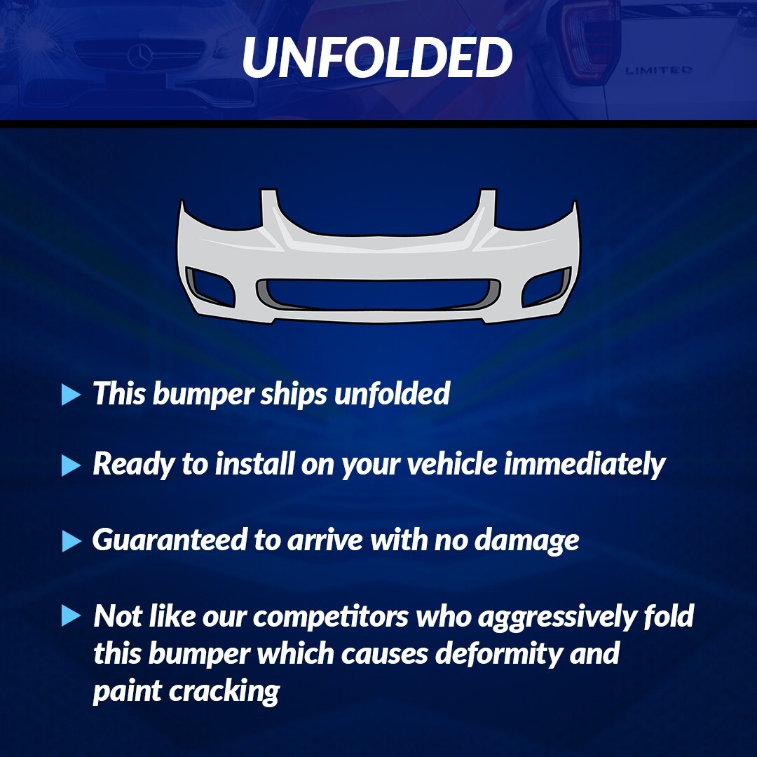 NEW Primed 2014-2018 Jeep Cherokee Unfolded Front Bumper W/O Sensor Holes