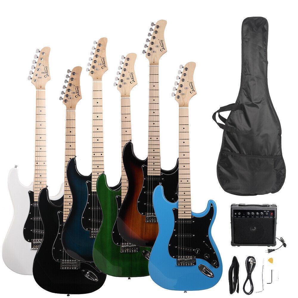 Glarry 6 Colors  39" Full Size GST Electric Guitar Kit  with 20W Amp Beginner
