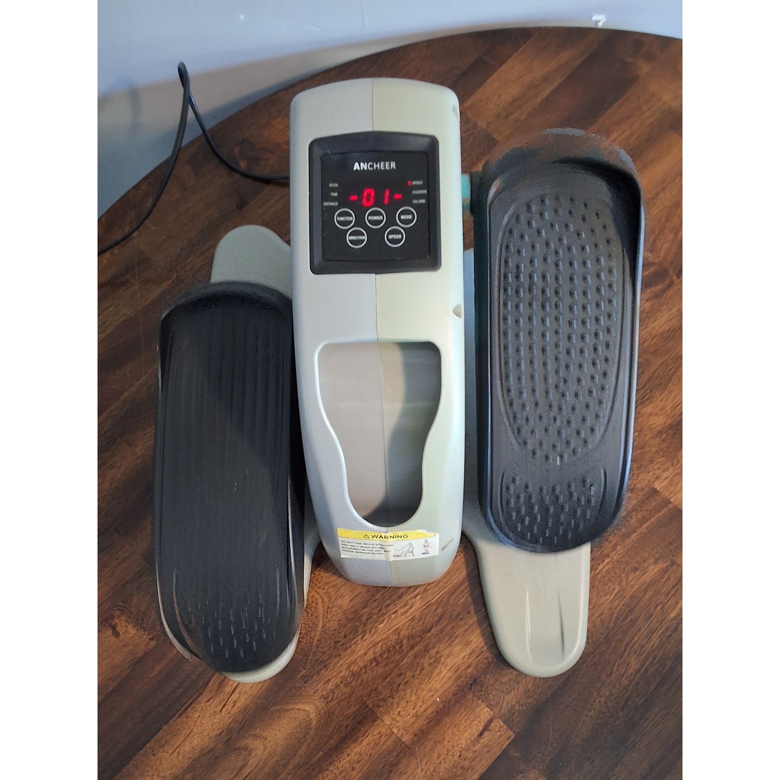 ANCHEER Under Desk Elliptical Machine Electric Pedal Exerciser Silver Black