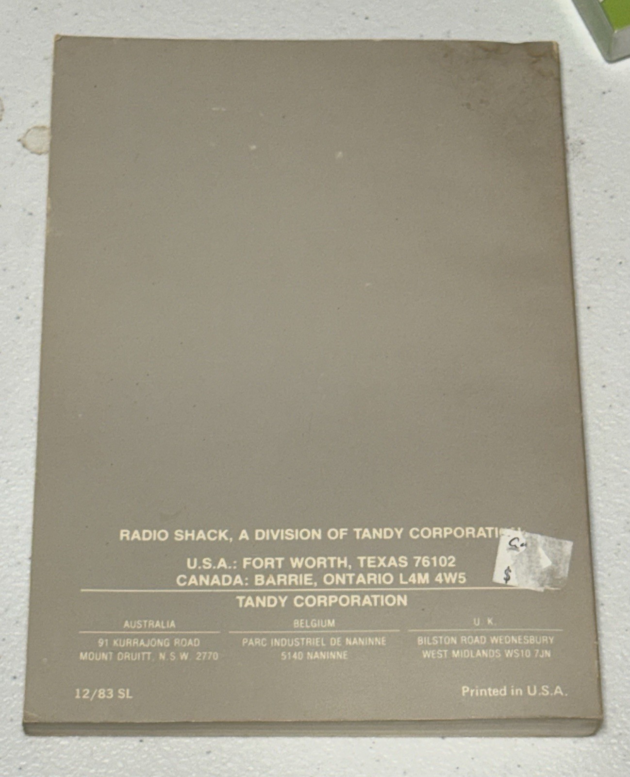 Tandy Ms-dos Programmers Reference Manual Cat 26-5403