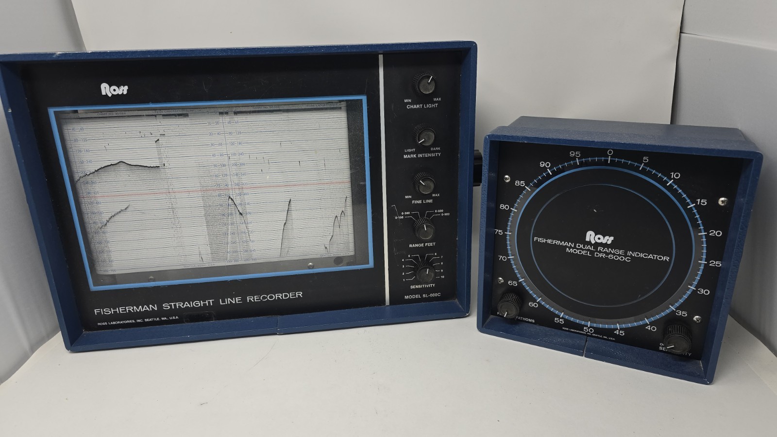 Ross Laboratories SL-600C, DR-600C Fisherman Straight Line Recorder, R Indicator
