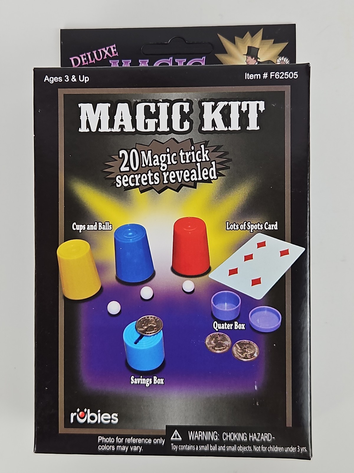 Magic Kit Cup And Balls Savings Box Quarter Box Lots Of Spots Card Tricks New